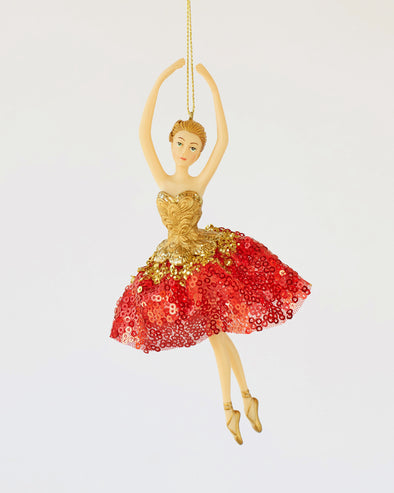 HERITAGE BALLERINA IN FIFTH GOLD/RED 17CM - X3249 (Box of 12)