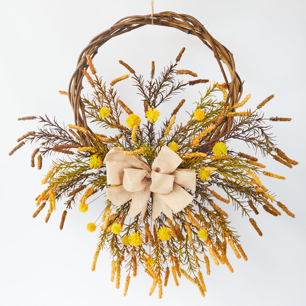 WILLOW WREATH DARK BROWN 45CM 6370 (Box of 4) Reliance Trading