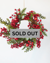 BERRY BALL WREATH 50CM - X2719 (Box of 4)