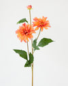 REAL TOUCH DAHLIA x3 CORAL/ORANGE 65CM - 7077CO (Box of 12)