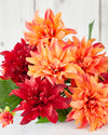 REAL TOUCH DAHLIA x3 RED 65CM - 7077RD (Box of 12)