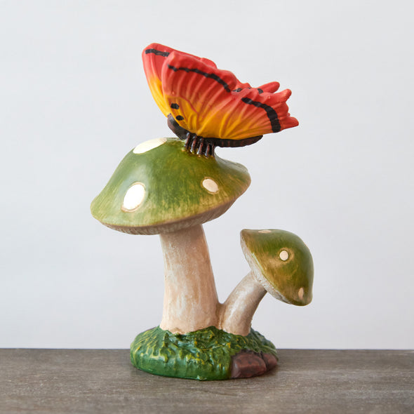 BUTTERFLY ON MUSHROOM 10CM- 7128 (BOX OF 4)