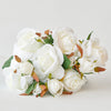 ROSE BOUQUET X6 WHITE 36CM - 7142WH (BOX OF 12)