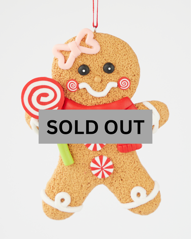 GINGERBREAD COOKIE WITH SCARF 10CM - X2892 (Box of 24)