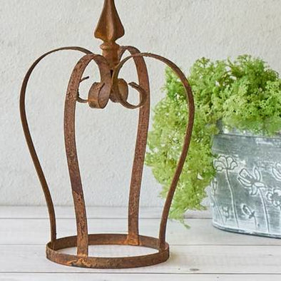 CASA VERDE METAL CROWN RUST SMALL 18 X 25CM - CV07048 (Box of 4)