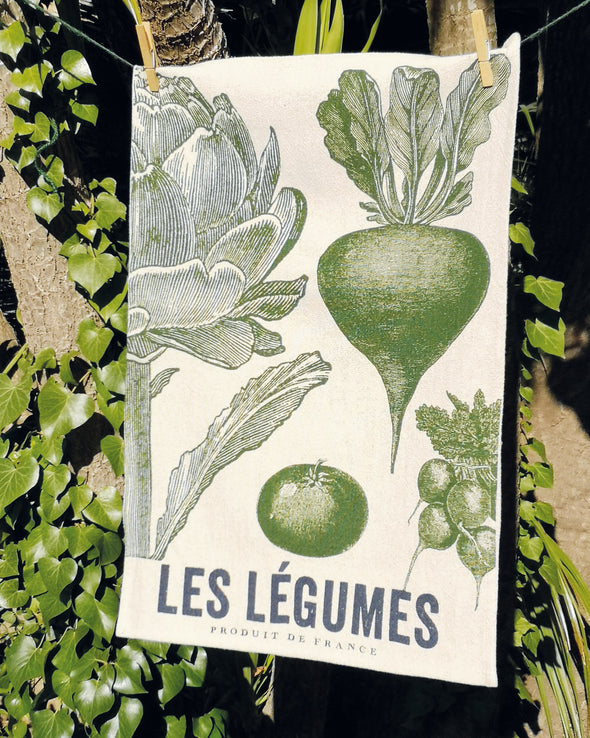 TEA TOWEL VINTAGE LES LEGUMES - CV12067 (Box of 3)