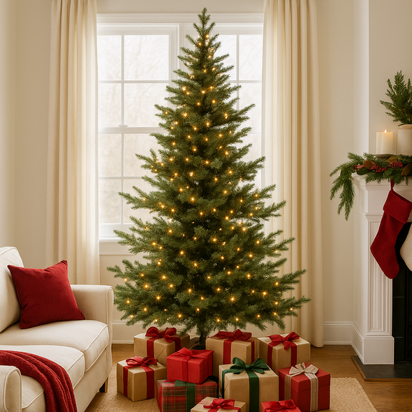 CHRISTMAS TREE GREY GREEN 7.5FT - X3457 (Box of 1pc)