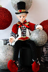 CHRISTMAS CAROLLER ELF BLACK 65CM - X3542BK (Box of 3)