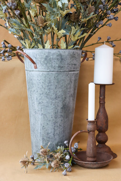 CASA VERDE FRENCH FLORIST BUCKET LARGE 21 X 40CM - CV07012 (Box of 4)