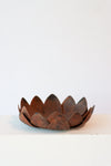CASA VERDE LOTUS CANDLE DISH VINTAGE RUST 15X3CM - CV03071 (Box of 6)