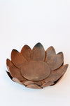 CASA VERDE LOTUS CANDLE DISH VINTAGE RUST 15X3CM - CV03071 (Box of 6)