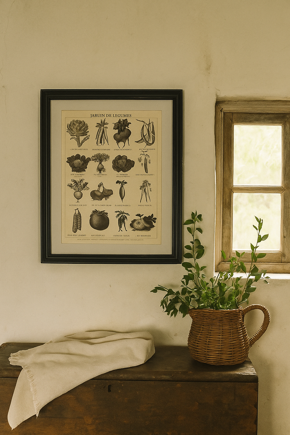 CASA VERDE FRAMED VINTAGE PRINT JARDIN DES FLEURS - CV23007 (Box of 1)