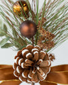 PINE BALL PINE CONE PICK CHOC BROWN 33cm - X3418 (Box of 48)