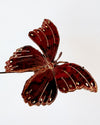 VELVET BUTTERFLY CLIP RED 15CM - X3442RD (Box of 24pcs)