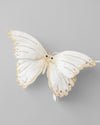 VELVET BUTTERFLY CLIP WHITE 15CM - X3442WH (Box of 24pcs)