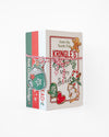 KRINGLE'S BAKERY CHRISTMAS BOOK STACK TABLE PIECE  RED WHITE GREEN - X3872 (Box of 6 pcs)