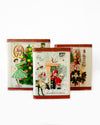 CHRISTMAS VINTAGE SCENE TINS  RECTANGLE SET OF 3 - X3893 (Box of 6 sets)