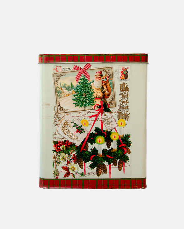 CHRISTMAS VINTAGE SCENE TINS  RECTANGLE SET OF 3 - X3893 (Box of 6 sets)