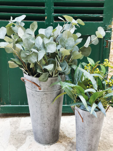 CASA VERDE FRENCH FLORIST BUCKET SMALL 15 X 28CM - CV07013 (Box of 4)