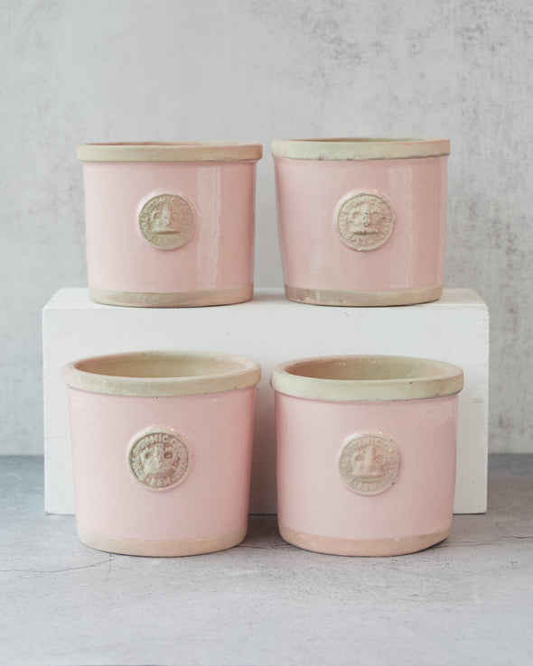 KEW SET OF 4 ROUND HERB POT PASTEL PINK - 4327PPK (Box of 1 set)