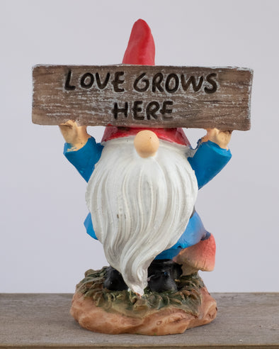 LOVE GROWS HERE GNOME 7.7CM - 6112 (Box of 6)