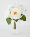 ROSE BOUQUET x 7 WHITE 25CM - 7009WH  (Box of 6)