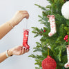 STOCKING ORNAMENT RED 12.6CM - X1668RD (Box of 8)