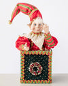 ELF IN A BOX RED/BEIGE 25CM - X1371 (Box of 2)
