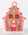 GINGERBREAD HOUSE WITH LED 17CM - X1688 (Box of 2)