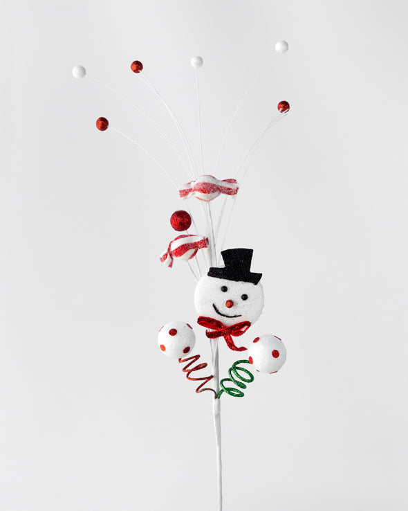 SNOWMAN LOLLY SPRAY 52CM - X2085 (Box of 18)