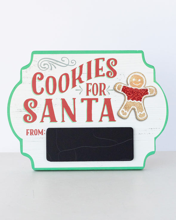 COOKIES FOR SANTA TABLE PLAQUE - X2134 (Box of 4)