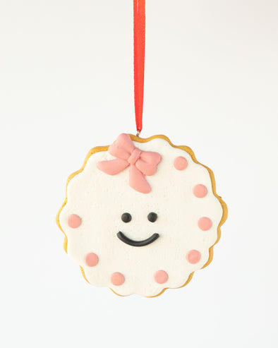 GINGERBREAD COOKIE ORNAMENT WHITE - X2375 (Box of 24)