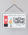 CHRISTMAS TRADITIONS SIGN 27CM - X2378 (Box of 12)