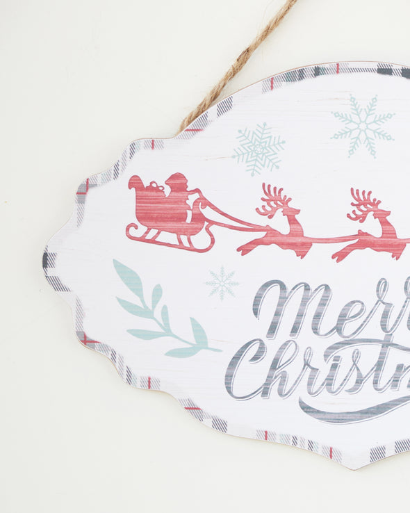 MERRY CHRISTMAS WALL PLAQUE 25.4cm - X2521 (Box of 6)