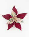 POINSETTIA CLIP BURGUNDY 20CM - X2657 (Box of 24)