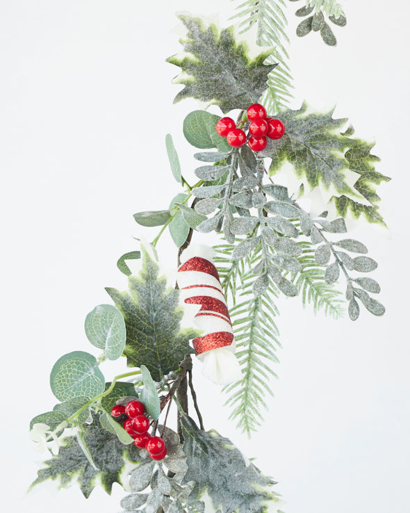 HOLLY CANDY GARLAND 140CM - X2726 (Box of 6)