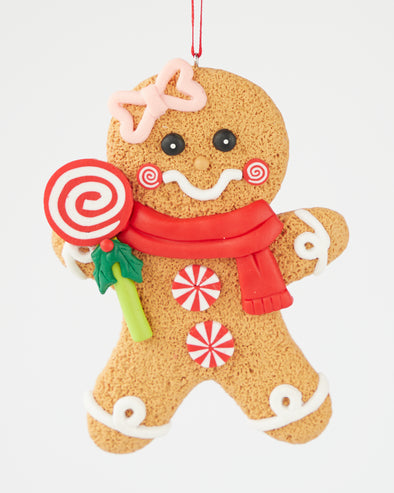GINGERBREAD COOKIE WITH SCARF 10CM - X2892 (Box of 24)
