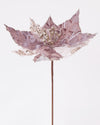 POINSETTIA PICK SEQUIN DEEP MAUVE 25cm - X2904 (Box of 60)