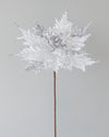 POINSETTIA PICK SEQUIN SILVER 25CM - X2905 (Box of 60)