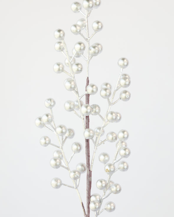 BERRY SPRAY METALLIC SILVER 65CM - X2920SL (Box of 24)