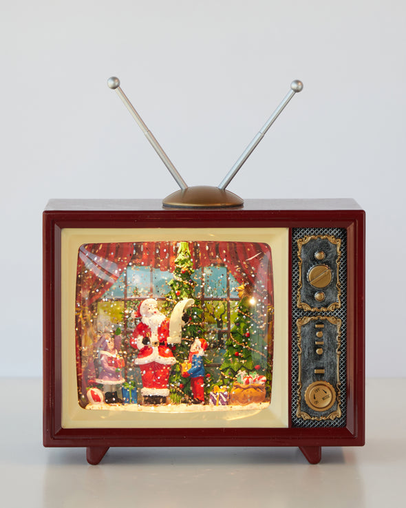 XMAS TV MUSIC BOX SANTA 17CM - X2923 (Box of 1)